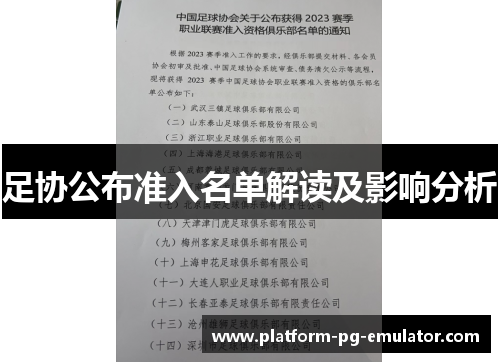 足协公布准入名单解读及影响分析 足协公布准入名单解读及影响分析