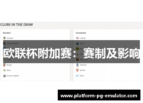 欧联杯附加赛：赛制及影响