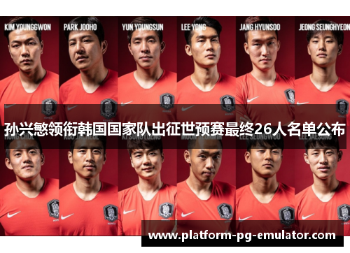 孙兴慜领衔韩国国家队出征世预赛最终26人名单公布